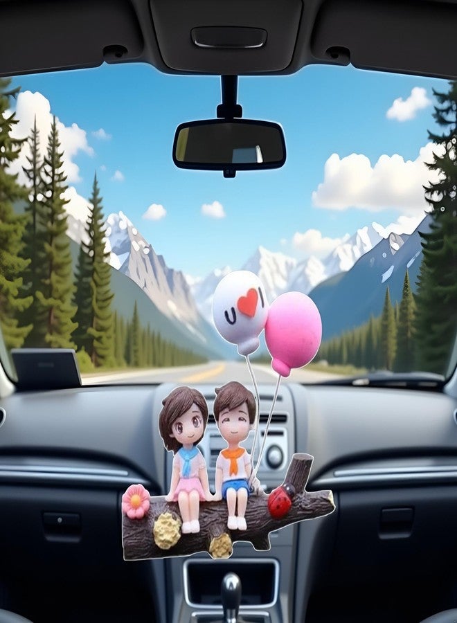 Zhuluck 1pc Lovely Couple Car Decoration,Car Dashboard Decorations Girl and Boy Ornament,Interior Resin Suit,for Couples,Home Décor Accents Tassels - Image 5